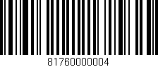 Código de barras (EAN, GTIN, SKU, ISBN): '81760000004'
