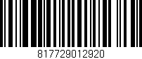 Código de barras (EAN, GTIN, SKU, ISBN): '817729012920'