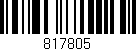 Código de barras (EAN, GTIN, SKU, ISBN): '817805'
