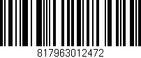 Código de barras (EAN, GTIN, SKU, ISBN): '817963012472'