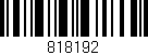 Código de barras (EAN, GTIN, SKU, ISBN): '818192'