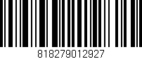 Código de barras (EAN, GTIN, SKU, ISBN): '818279012927'