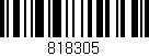Código de barras (EAN, GTIN, SKU, ISBN): '818305'
