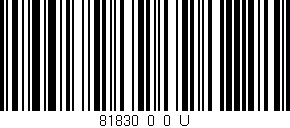 Código de barras (EAN, GTIN, SKU, ISBN): '81830_0_0_U'