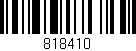 Código de barras (EAN, GTIN, SKU, ISBN): '818410'