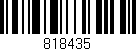 Código de barras (EAN, GTIN, SKU, ISBN): '818435'