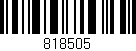 Código de barras (EAN, GTIN, SKU, ISBN): '818505'