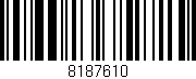 Código de barras (EAN, GTIN, SKU, ISBN): '8187610'