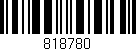 Código de barras (EAN, GTIN, SKU, ISBN): '818780'