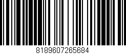 Código de barras (EAN, GTIN, SKU, ISBN): '8189607265684'