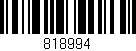 Código de barras (EAN, GTIN, SKU, ISBN): '818994'