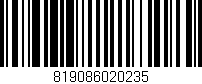 Código de barras (EAN, GTIN, SKU, ISBN): '819086020235'