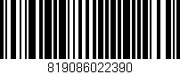 Código de barras (EAN, GTIN, SKU, ISBN): '819086022390'