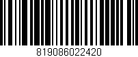 Código de barras (EAN, GTIN, SKU, ISBN): '819086022420'