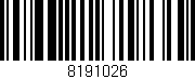Código de barras (EAN, GTIN, SKU, ISBN): '8191026'