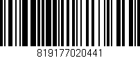 Código de barras (EAN, GTIN, SKU, ISBN): '819177020441'