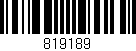 Código de barras (EAN, GTIN, SKU, ISBN): '819189'