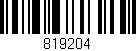 Código de barras (EAN, GTIN, SKU, ISBN): '819204'