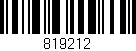 Código de barras (EAN, GTIN, SKU, ISBN): '819212'