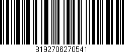 Código de barras (EAN, GTIN, SKU, ISBN): '8192706270541'