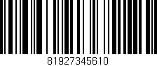 Código de barras (EAN, GTIN, SKU, ISBN): '81927345610'