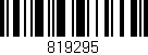 Código de barras (EAN, GTIN, SKU, ISBN): '819295'