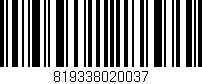 Código de barras (EAN, GTIN, SKU, ISBN): '819338020037'