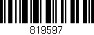 Código de barras (EAN, GTIN, SKU, ISBN): '819597'