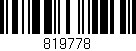 Código de barras (EAN, GTIN, SKU, ISBN): '819778'