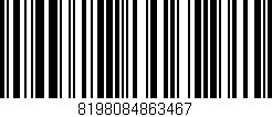 Código de barras (EAN, GTIN, SKU, ISBN): '8198084863467'