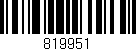 Código de barras (EAN, GTIN, SKU, ISBN): '819951'