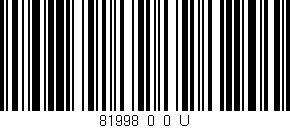 Código de barras (EAN, GTIN, SKU, ISBN): '81998_0_0_U'