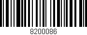 Código de barras (EAN, GTIN, SKU, ISBN): '8200086'