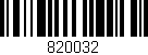 Código de barras (EAN, GTIN, SKU, ISBN): '820032'