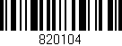 Código de barras (EAN, GTIN, SKU, ISBN): '820104'