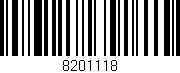 Código de barras (EAN, GTIN, SKU, ISBN): '8201118'