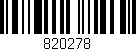 Código de barras (EAN, GTIN, SKU, ISBN): '820278'