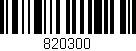 Código de barras (EAN, GTIN, SKU, ISBN): '820300'