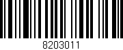 Código de barras (EAN, GTIN, SKU, ISBN): '8203011'