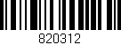 Código de barras (EAN, GTIN, SKU, ISBN): '820312'
