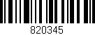Código de barras (EAN, GTIN, SKU, ISBN): '820345'