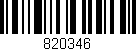 Código de barras (EAN, GTIN, SKU, ISBN): '820346'