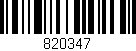 Código de barras (EAN, GTIN, SKU, ISBN): '820347'