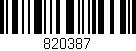 Código de barras (EAN, GTIN, SKU, ISBN): '820387'