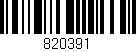 Código de barras (EAN, GTIN, SKU, ISBN): '820391'