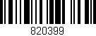 Código de barras (EAN, GTIN, SKU, ISBN): '820399'