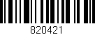 Código de barras (EAN, GTIN, SKU, ISBN): '820421'