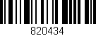 Código de barras (EAN, GTIN, SKU, ISBN): '820434'
