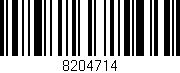 Código de barras (EAN, GTIN, SKU, ISBN): '8204714'