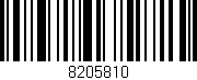 Código de barras (EAN, GTIN, SKU, ISBN): '8205810'
